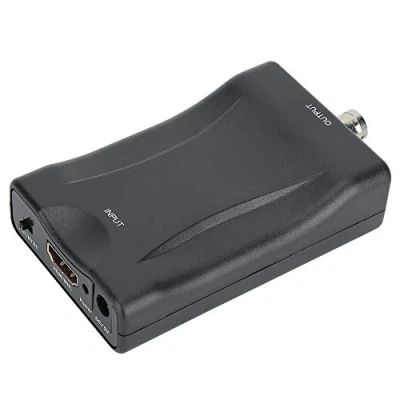 Afbeelding van HDMI naar BNC Video Omzetter Zwart, voor TV Weergave, Compatibel met PAL/NTSC Systemen DVD Recorder, 3,5 mm Stereo Audiosignaal