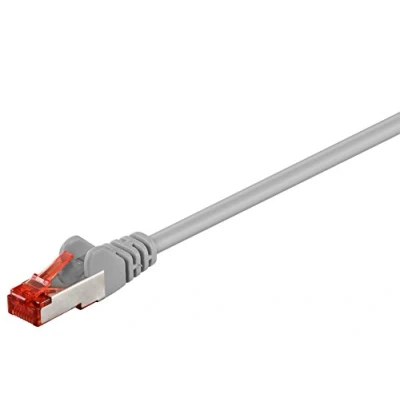 Afbeelding van Goobay 92741 CAT 6 Kabel Lan Netwerkkabel voor Gigabit Ethernet S FTP dubbel afgeschermde patchkabel met RJ45 stekker, 20m, grijs