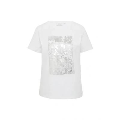 Afbeelding van comma casual identity Tshirt print, Dames, Maat: 34, Weiß