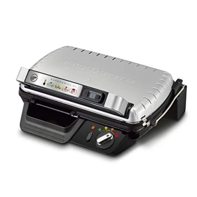 Afbeelding van Rowenta Supergrill XL GR461B: Elektrische grill met 2000 watt vermogen, 2 afneembare grillplaten en verstelbare thermostaat