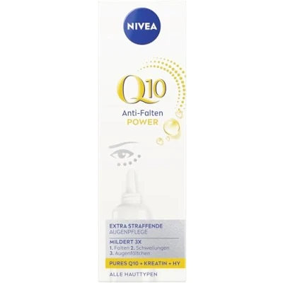 Afbeelding van NIVEA Q10 Anti rimpel POWER Extra verstevigende oogverzorging, oogcrème vermindert rimpels en zwellingen, vochtinbrengende crème met Q10, creatine hyaluronzuur (15 ml)