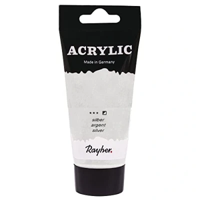 Afbeelding van Zilveren acrylverf/hobbyverf op waterbasis 75 ml Hobbyverf