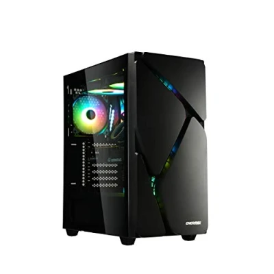 Afbeelding van ENERMAX Marbleshell MS30 zwart pc behuizing gamer ARGB middelgrote toren ATX raam van gehard glas ventilator
