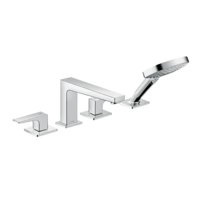 Afbeelding van Hansgrohe Metropol 4 gats badrandmengkraan chroom
