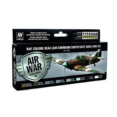 Afbeelding van Vallejo val 71146 Model Air RAF colors SEAC (Air Command South East Asia) 1942 1945 Set 8 x 17 ml