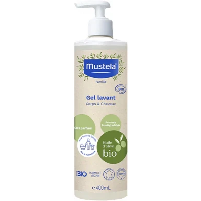 Afbeelding van Mustela Bio Baby Wasgel Zonder Parfum 400ML