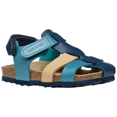 Afbeelding van Geox B Chalki Boy sandalen, babysandalen voor kinderen, Marine Camel, 23 EU