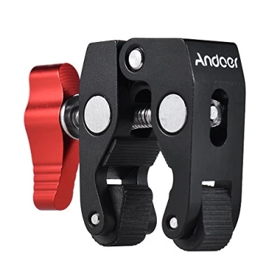 Afbeelding van Andoer Krab Tang Clip Super Clamp met 1/4 &quot;&amp; 3/8&quot; Schroefgat voor DSLR Rig LCD Monitor Studio Licht camera Magic Arm Fotostudio Accessoires