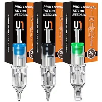 Afbeelding van 100 stuks Tattoo Naalden Set, Unihuby Cartridges gemengd 3RL 5RL 7RL 9RL 3RS 5RS 7RS 9RS 7M1 9M1