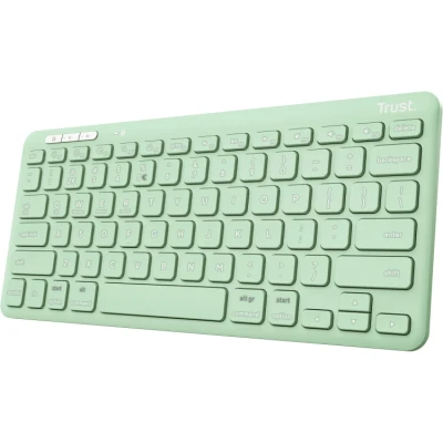 Afbeelding van Trust Lyra toetsenbord RF draadloos + Bluetooth QWERTY Amerikaans Engels Groen