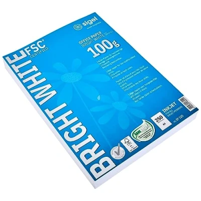 Afbeelding van SIGEL IP125 InkJet papier A4 ultrawit, aan beide zijden bedrukt, 100 g, 250 vellen