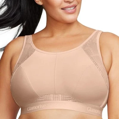 Afbeelding van Glamorise Vrouwen No Sweat Mesh Sport BH Wirefree # 1068 (Pack van 1)