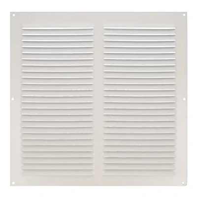 Afbeelding van Amig Vierkant aluminium rooster Ventilatierooster voor afvoerlucht Ideaal plafonds in keuken en badkamer Afmetingen: 300 x mm Kleur: Wit