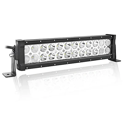 Afbeelding van Willpower 12 Inch 72W LED Bar 12V 24V Lichtbalk Werklamp Spot Vloed Straal Mistlamp 6000K Wit IP67 Waterdichte voor Auto Offroad Boot 4x4 Tractor Vrachtwagen ATV SUV UTV