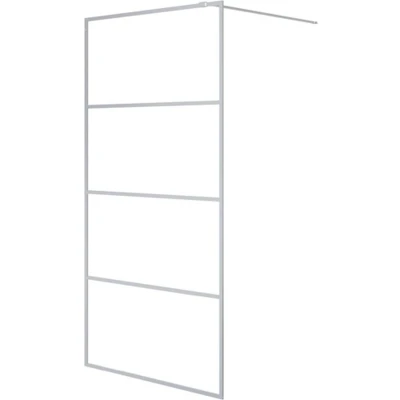 Afbeelding van vidaXL Inloopdouchewand 100x195 cm transparant ESG glas zilverkleurig