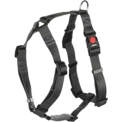Afbeelding van &quot;Stijlvol hondentuig Ziggi grijs voor comfortabel wandelen&quot; Donkergrijs / M Hals 45 65cm I Borst 55 70cm