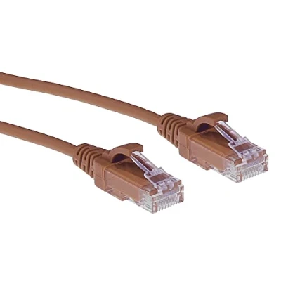 Afbeelding van ACT DC9207 LSZH U/UTP CAT6 Datacenter Slimline Patchkabel Snagless RJ45 connectoren Bruin 7 meter