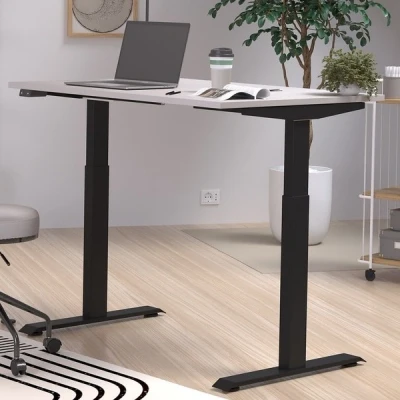 Afbeelding van Germania Jet Cashmere / Zwart Elektrische Zit Sta Bureautafel 140 cm