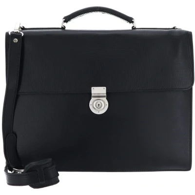 Afbeelding van LEONHARD HEYDEN Leren Afzonderlijke gevallen Business tas Tradition Briefcase 2 Compartments Black Zwart