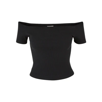 Afbeelding van Urban Classics OFF Shoulder Tshirt basic, Dames, Maat: 3XL, Black