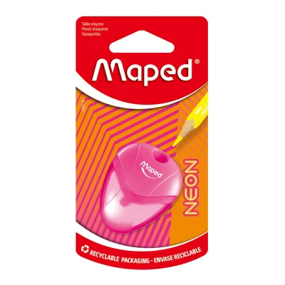Afbeelding van Maped I Gloo potloodslijper NEON met opvangbakje 1 gaats Assorti