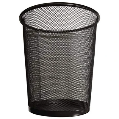 Afbeelding van DIVCHI Circulaire afvalbak van gaas, afvalmand, vuilnisbak voor badkamers, keukens, thuiskantoren, slaapzalen (ZWART)