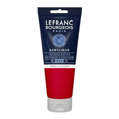Afbeelding van Lefranc Bourgeois 300344 fijne acrylverf, hoog gepigmenteerd, goede dekking, romige homogene textuur 200ml tube, Alizarine Carmine
