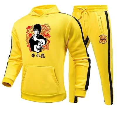 Afbeelding van Bruce Lee Hoodie en Joggers 3D Gedrukt Trainingspak Set Outfit Kung Fu Martial Art Kostuum voor Mannen Vrouwen, # 7, M