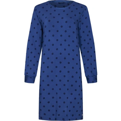 Afbeelding van Blauw bloemetjes Pastunette nachthemd Maat 46