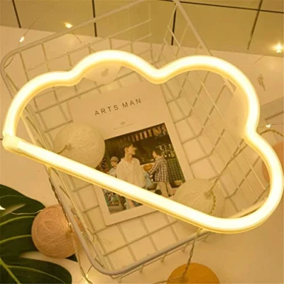 Afbeelding van Led neonlicht teken maanster hart nachtlampje voor kinderkamer muur kunst romantisch kerstverjaardagscadeau