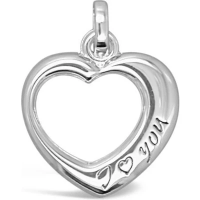 Afbeelding van TRESOR hart &quot;I love you&quot; hanger Zilver