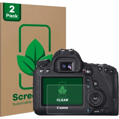 Afbeelding van ScreenLeaf Screenprotector voor Canon EOS 6D Duurzame schermbescherming Folie Beschermfolie transparant (2 Stuks)