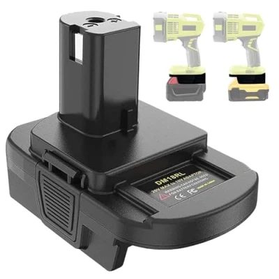 Afbeelding van DM18RL Batterij Adapter voor Dewalt Milwaukee 20 V/18 V Li Ion Converteren naar Ryobi 18 P108 ABP1801 met Usb poort