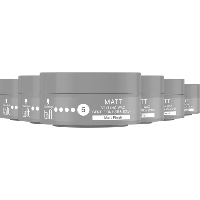Afbeelding van Schwarzkopf Taft Matt Wax voordeelverpakking 6 x 75 ml