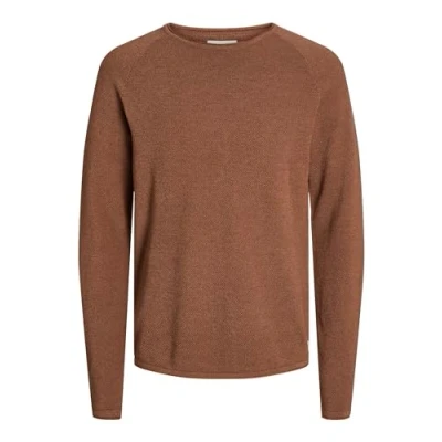 Afbeelding van Jack &amp; Jones Jjehill CREW NECK NOOS Trui, Heren, Maat: Large, Mocha bisque