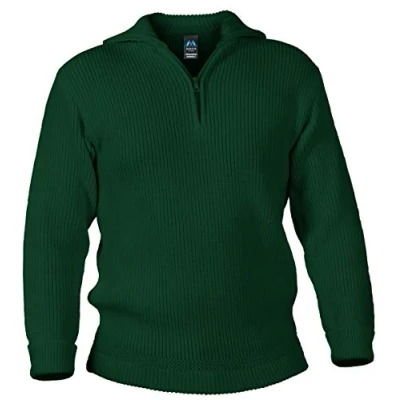 Afbeelding van Blauer Peter Merinowollen schipperstrui pullover 10 kleuren, Kleur:Dennengroen, Grootte:48