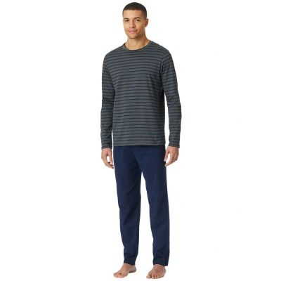 Afbeelding van Schiesser Casual Essentials Pyjama, Heren, Maat: 102, Anthrazit blau