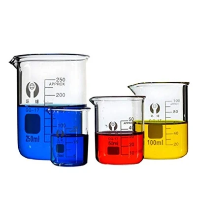 Afbeelding van TuToy 5 stks Ml 10 25 50 100 Beker Set Hoge Kwaliteit Temperatuur Bestand Glas Schaal Borosilicaat Volume Meting Laboratorium Glaswerk