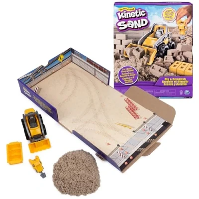 Afbeelding van Dig &amp; Demolish Truck Playset with 453 g of Kinetic Sand, for Kids Aged 3 and Up