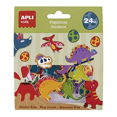 Afbeelding van APLI Kids 18876 dinosaurus stickers themastickers van EVA, 24 stuks