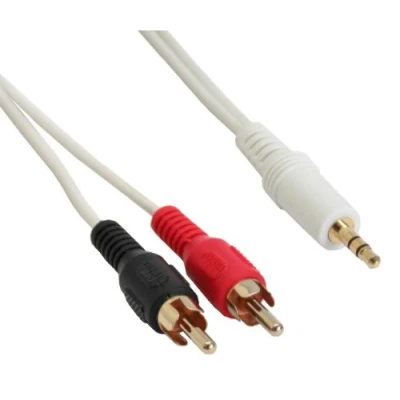 Afbeelding van 3,5mm Jack Tulp stereo audio kabel wit 5 meter