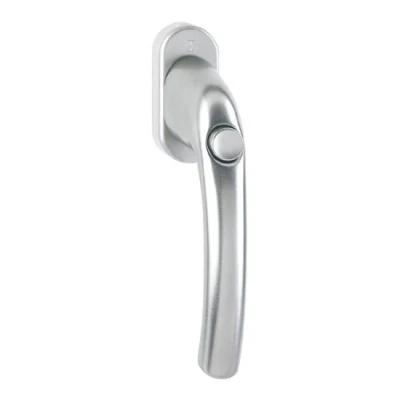 Afbeelding van HOPPE 1747472 raamgreep Tokyo met drukknop, vierkant 7 x 32 mm, zilver geanodiseerd