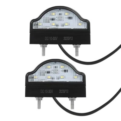 Afbeelding van AOHEWEI 2 x LED Kentekenplaat Verlichting Achter Lampen 12 24 V Waterdicht Perfect voor Auto Trailer Truck Vrachtwagen of Boot