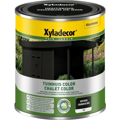 Afbeelding van Xyladecor Tuinhuis Color Houtbeits Houtskool Mat 1L