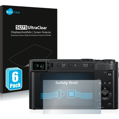 Afbeelding van Savvies (6 Stuks) Schermbeschermer voor Panasonic Lumix DC TZ202 / TZ202D Screen Protector Ultra Transparant