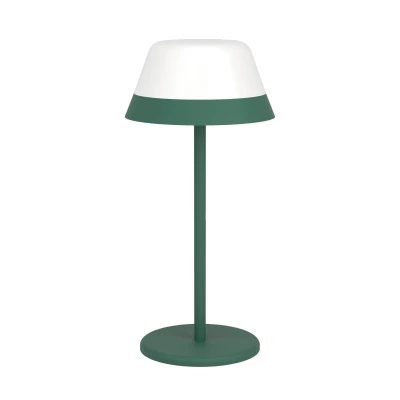 Afbeelding van EGLO Meggiano Tafellamp Aanraakdimmer Draadloos 32 cm Groen/Wit Instelbaar RGB &amp; wit licht Oplaadbaar Buiten en Binnen