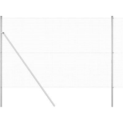 Afbeelding van vidaXL Gelaste Draad Fence met 7 Palen 1.6x10 m Gegalvaniseerd Staal