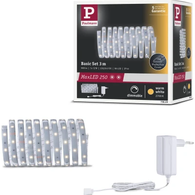 Afbeelding van Paulmann 79869 LED strip MaxLED 250 basisset 3 m warmwit IP44 Protect Cover incl. 1x12 watt strips lichtband 2700 K