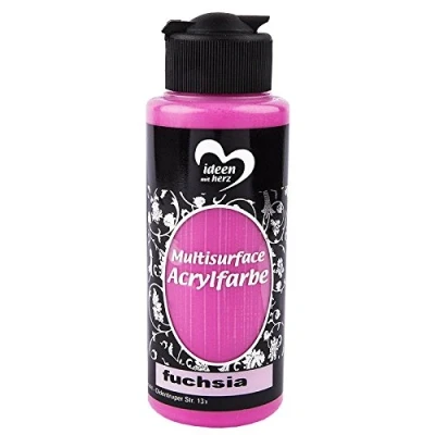 Afbeelding van Acrylverf &quot;Multisurface&quot; Multifunctionele verf voor het schilderen van hout, glas, polyester, keramiek, porselein, terracotta, piepschuim, stof, leer universele op waterbasis 120 ml (fuchsia)