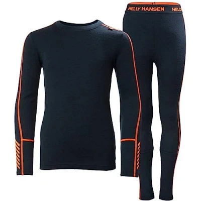 Afbeelding van Baselayerset Helly Hansen Junior Lifa Merino Midweight Set Navy Maat 152